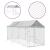 Padoc de exterior cu acoperiș argintiu 2x6x2,5m oțel galvanizat GartenMobel Dekor