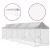 Padoc exterior cu acoperiș argintiu 2x10x2,5 m oțel galvanizat GartenMobel Dekor