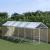 Padoc exterior cu acoperiș argintiu 2x10x2,5 m oțel galvanizat GartenMobel Dekor