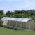 Padoc exterior cu acoperiș argintiu 2x14x2,5 m oțel galvanizat GartenMobel Dekor