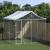 Padoc de exterior cu acoperiș argintiu 3x3x2,5m oțel galvanizat GartenMobel Dekor