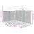 Padoc exterior cu acoperiș argintiu 3x4,5x2,5 m oțel galvanizat GartenMobel Dekor