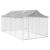 Padoc de exterior cu acoperiș argintiu 3x6x2,5m oțel galvanizat GartenMobel Dekor