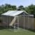 Padoc de exterior cu acoperiș argintiu 3x6x2,5m oțel galvanizat GartenMobel Dekor