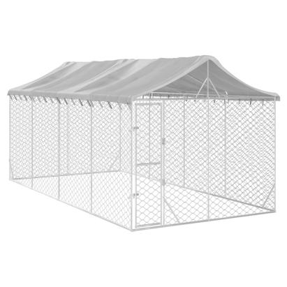 Padoc de exterior cu acoperiș argintiu 3x6x2,5m oțel galvanizat GartenMobel Dekor