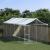 Padoc exterior cu acoperiș argintiu 3x7,5x2,5 m oțel galvanizat GartenMobel Dekor