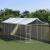 Padoc de exterior cu acoperiș argintiu 3x9x2,5m oțel galvanizat GartenMobel Dekor