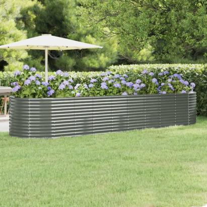 Strat înălțat grădină 396x100x68 cm oțel vopsit electrostatic GartenMobel Dekor