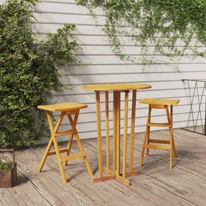 Masă de bar pliabilă, 90x65x105 cm, lemn masiv de tec GartenMobel Dekor