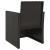 Set mobilier de exterior cu perne, 3 piese, negru, poliratan GartenMobel Dekor