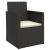 Set mobilier de exterior cu perne, 3 piese, negru, poliratan GartenMobel Dekor