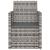 Set mobilier de exterior cu perne, 3 piese, gri, poliratan GartenMobel Dekor