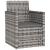 Set mobilier de exterior cu perne, 3 piese, gri, poliratan GartenMobel Dekor