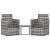 Set mobilier de exterior cu perne, 3 piese, gri, poliratan GartenMobel Dekor