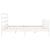 Cadru pat cu tăblie 200x200 cm, alb, lemn masiv GartenMobel Dekor