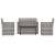 Set mobilier de exterior cu perne, 4 piese, gri, poliratan GartenMobel Dekor