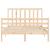 Cadru de pat cu tăblie, dublu mic, lemn masiv GartenMobel Dekor