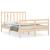 Cadru de pat cu tăblie, 140x200 cm, lemn masiv GartenMobel Dekor