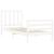 Cadru de pat cu tăblie, alb, 100x200 cm, lemn masiv GartenMobel Dekor