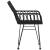 Scaune de grădină cu cotiere 2 buc. negru 56x64x80 cm ratan PE GartenMobel Dekor