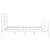 Cadru pat cu tăblie 200x200 cm, alb, lemn masiv GartenMobel Dekor
