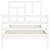 Cadru de pat cu tăblie, alb, 90x200 cm, lemn masiv GartenMobel Dekor