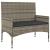 Set mobilier de grădină cu perne, 4 piese, gri, poliratan GartenMobel Dekor