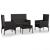 Set mobilier relaxare grădină 4 piese cu perne poliratan negru GartenMobel Dekor