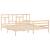 Cadru pat cu tăblie 200x200 cm, lemn masiv de pin GartenMobel Dekor