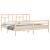 Cadru pat cu tăblie 200x200 cm, lemn masiv de pin GartenMobel Dekor