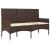 Set mobilier de grădină cu perne, 4 piese, maro, poliratan GartenMobel Dekor