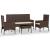 Set mobilier de grădină cu perne, 4 piese, maro, poliratan GartenMobel Dekor