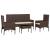Set mobilier de grădină cu perne, 4 piese, maro, poliratan GartenMobel Dekor