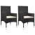 Set mobilier relaxare grădină 4 piese cu perne poliratan negru GartenMobel Dekor