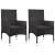 Set mobilier relaxare grădină 4 piese cu perne poliratan negru GartenMobel Dekor
