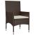 Set mobilier de grădină cu perne, 4 piese, maro, poliratan GartenMobel Dekor