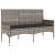 Set mobilier de grădină cu perne, 4 piese, gri, poliratan GartenMobel Dekor