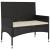 Set mobilier de grădină cu perne, 6 piese, negru, poliratan GartenMobel Dekor