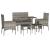 Set mobilier de grădină cu perne, 6 piese, gri, poliratan GartenMobel Dekor