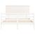 Cadru de pat cu tăblie, 140x190 cm, alb, lemn masiv GartenMobel Dekor