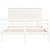 Cadru de pat cu tăblie, alb, 120x200 cm, lemn masiv GartenMobel Dekor