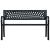 Bancă de grădină din oțel, negru, 120 cm GartenMobel Dekor