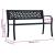 Bancă de grădină din oțel, negru, 120 cm GartenMobel Dekor