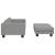 Canapea pentru copii cu taburet gri deschis 100x50x30cm catifea GartenMobel Dekor