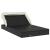 Șezlong 2 pers. acoperiș pliabil negru 213x118x97 cm poliratan GartenMobel Dekor