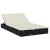 Șezlong 2 pers. acoperiș pliabil negru 213x118x97 cm poliratan GartenMobel Dekor