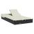 Șezlong 2 pers. acoperiș pliabil negru 213x118x97 cm poliratan GartenMobel Dekor