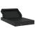Șezlong 2 pers. acoperiș pliabil negru 213x118x97 cm poliratan GartenMobel Dekor