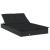 Șezlong 2 pers. acoperiș pliabil negru 213x118x97 cm poliratan GartenMobel Dekor