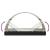 Șezlong 2 pers. acoperiș rotund negru 211x112x140 cm poliratan GartenMobel Dekor